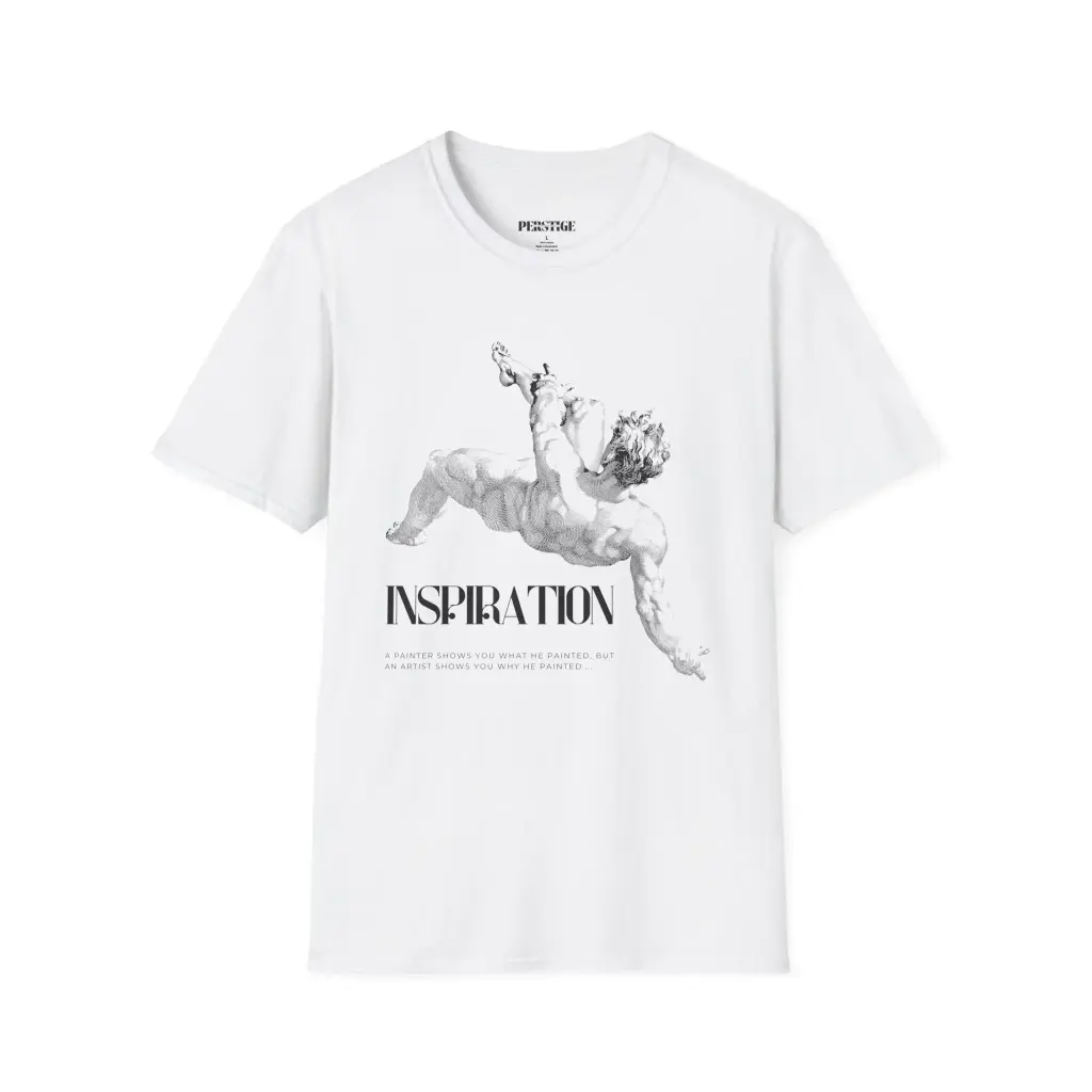 INSPIRATION WHITE DOWN SHOULDER SHIRT